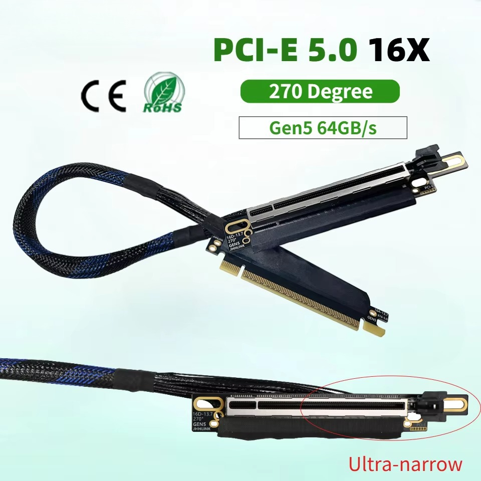 直角折り返し型、PCIe 5.0 X16グラフィックスカード - Pcie 5.0 Gpu Riser Cable のレビューと価格